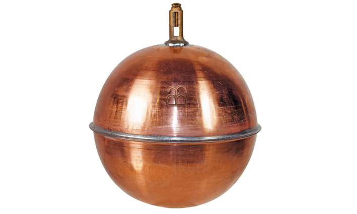 SFERA IN RAME TONDA PER GALLEGGIANTE DIAM.90 SFERA IN RAME TONDA PER GALLEGGIANTE DIAM.90